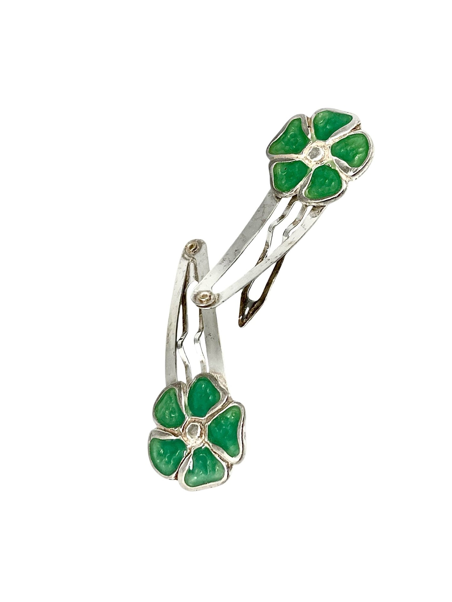 Pack de 10 horquilla rana flores lacadas