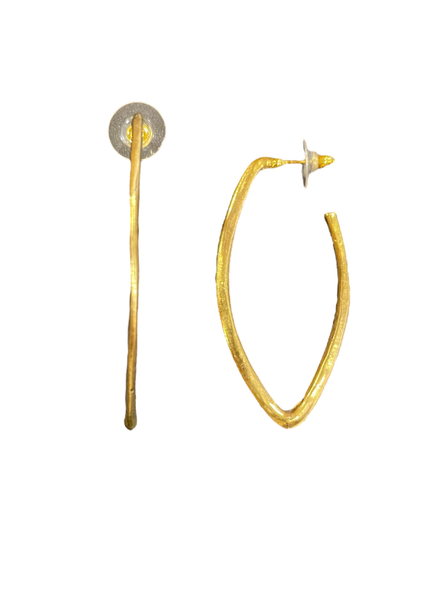 Pendiente criolla aro rombo dorado aro grande rombo