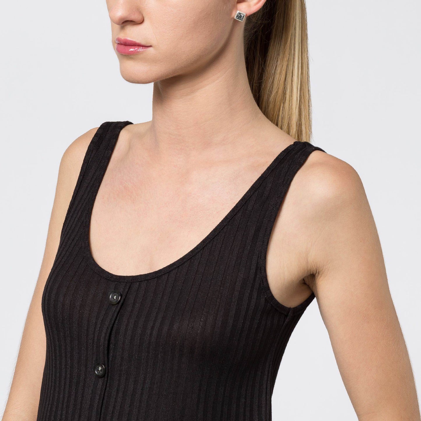 Pendiente plata Swarovski cristal Square con