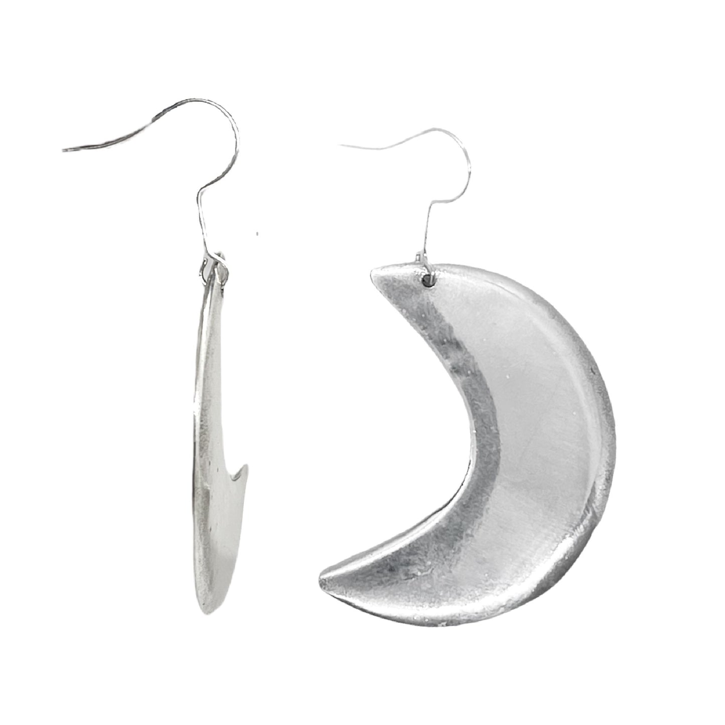 Pendiente Luna Menguante plata chapado