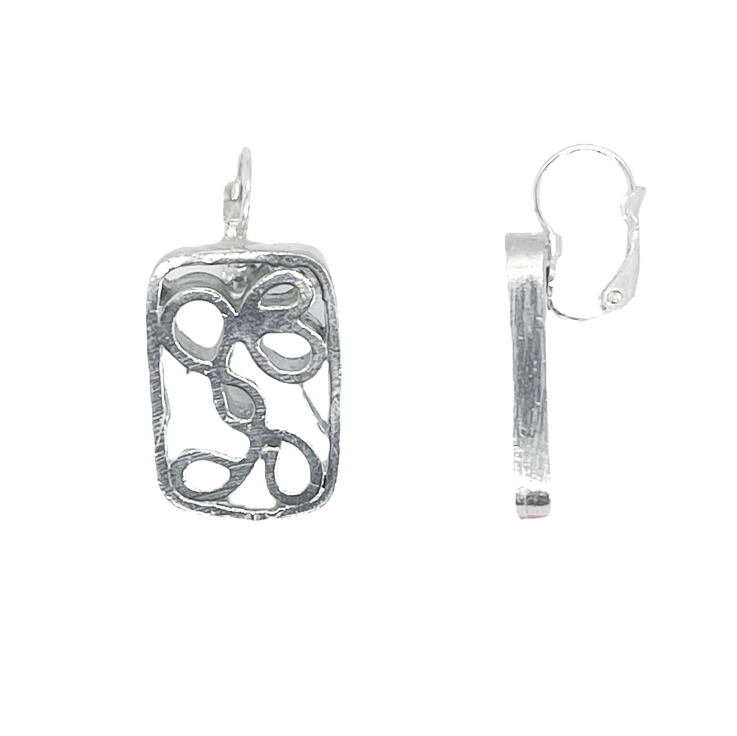 Pendiente Laberinto en Bucle2 plata chapado cierre dormilona