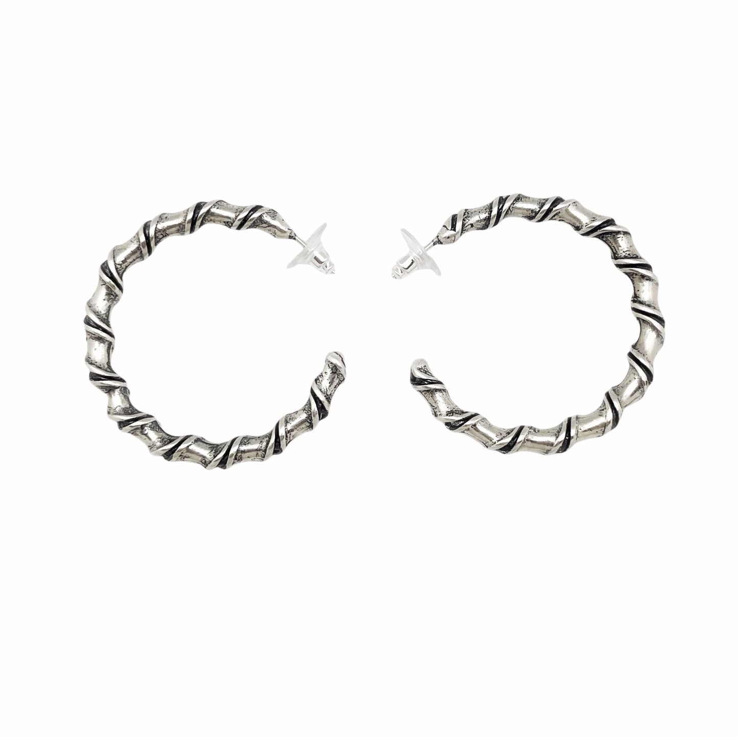 Aro criolla Twister en plata chapado