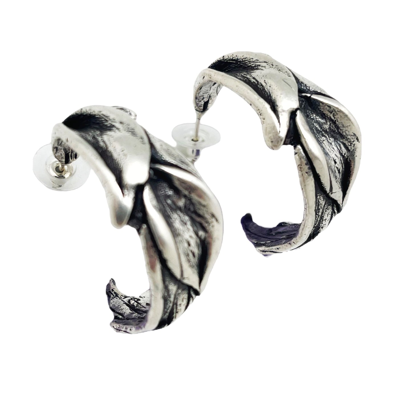 Aro criolla calas enlazadas en plata chapado