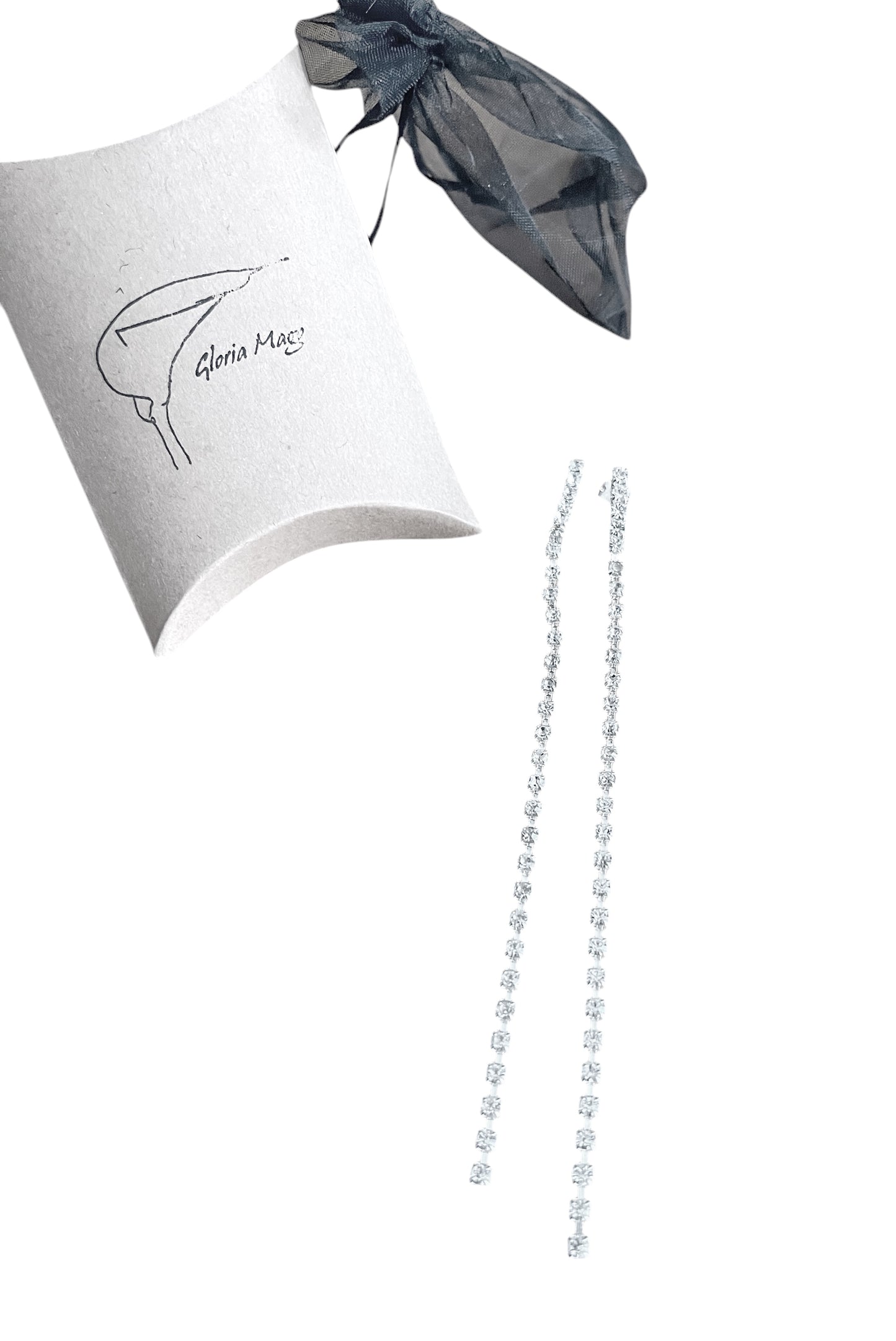 Pendiente linea SW largo 13,5cm en plata 10 micras