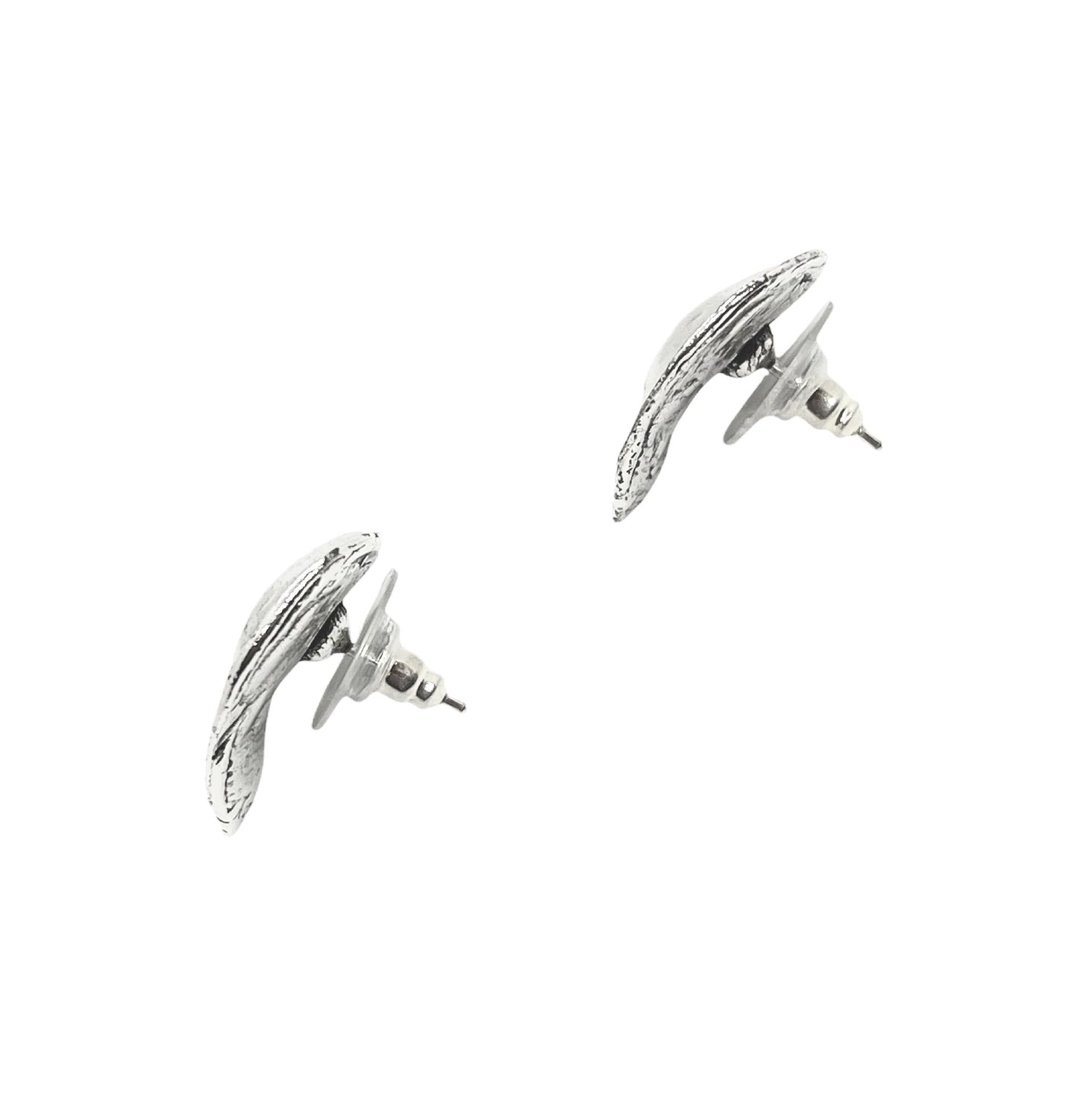 Pendiente Heart plata chapado post