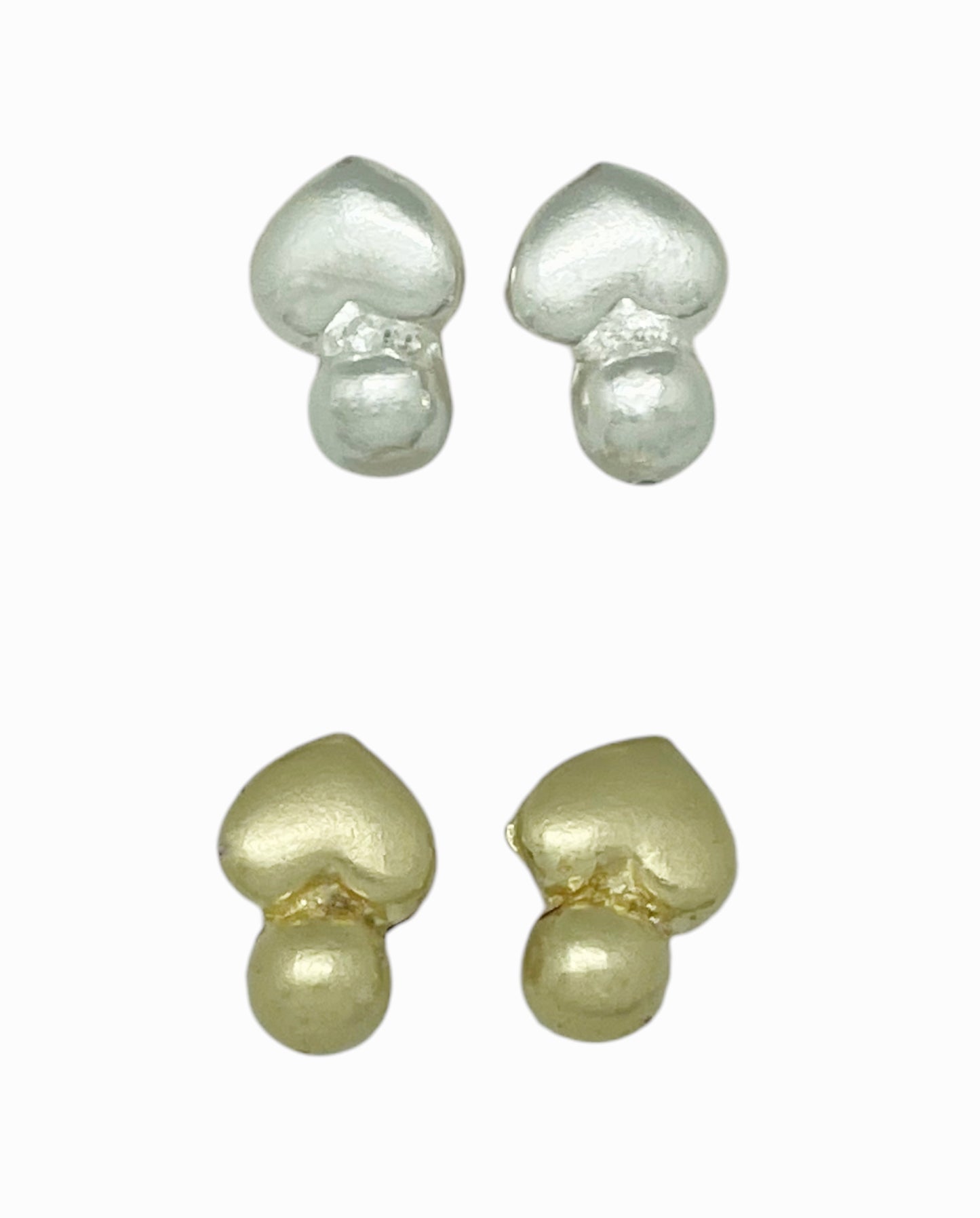 Pack de pendientes corazón mini en plata 10µ y dorado
