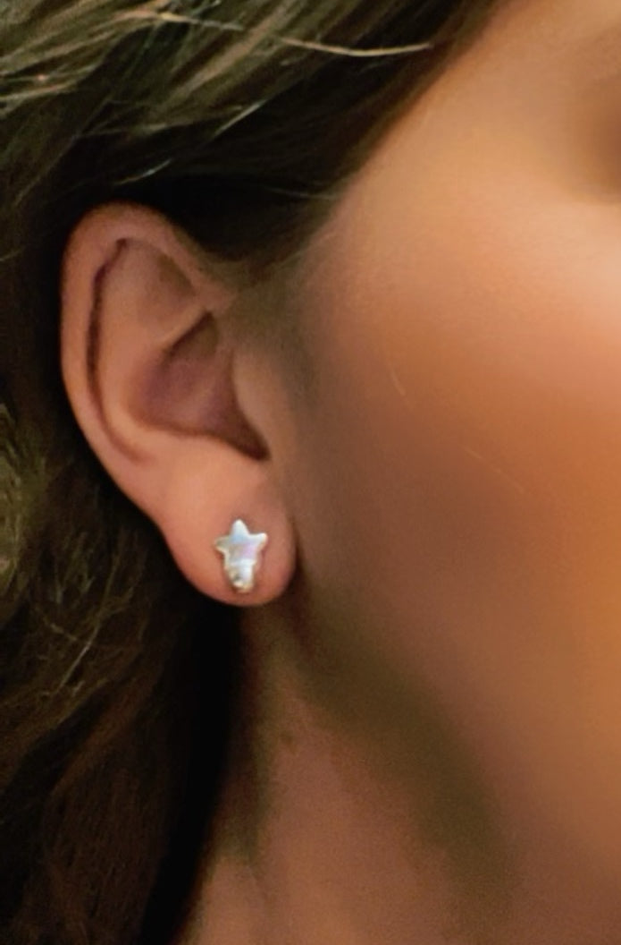 Pack de pendientes estrella mini en plata 10µ y dorado