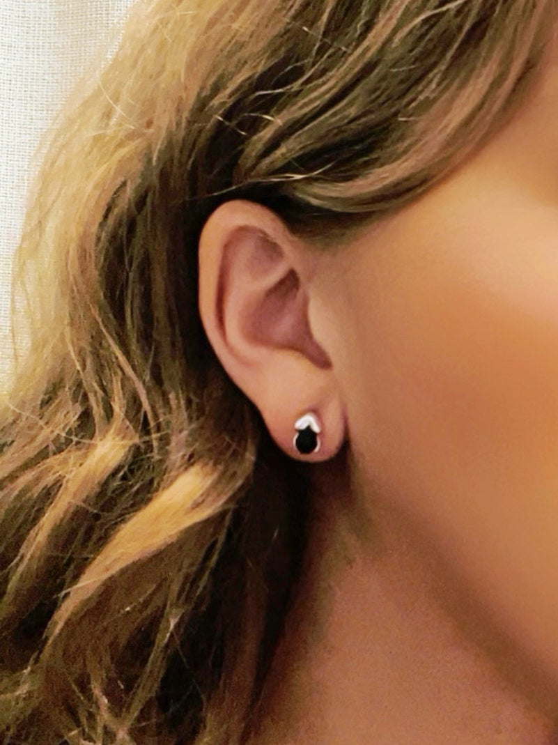 Pack de pendientes corazón mini con bolita en plata 10µ y dorado