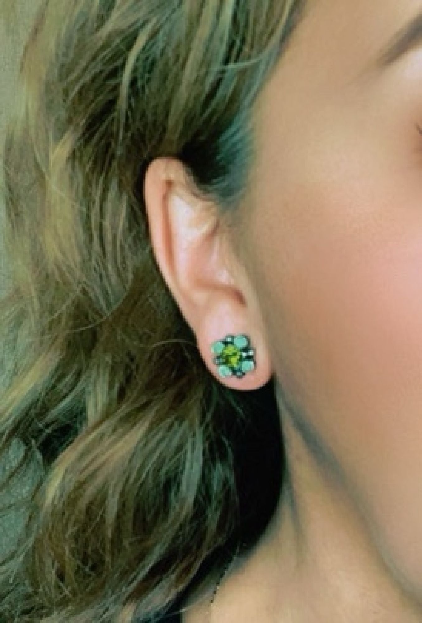 Pack 2 pares pendientes cristal SW y plata 10µ. C2