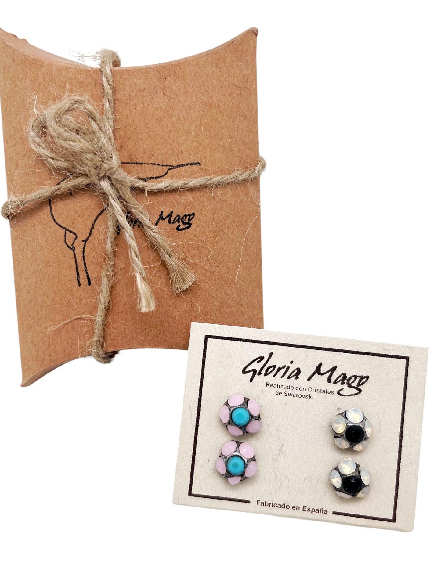 Pack pendientes plata 10µ y cristal Sw surtido Mate