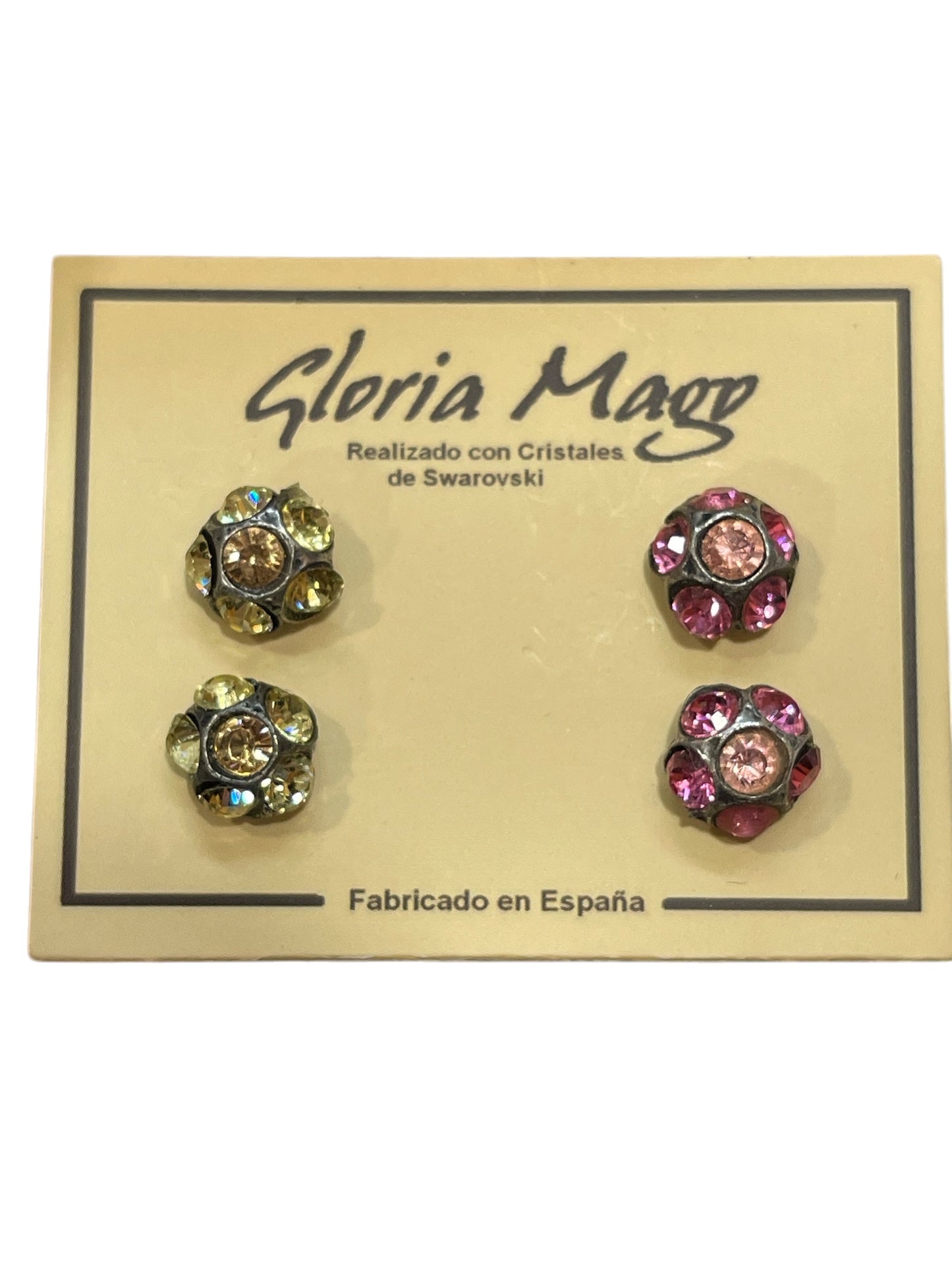 Pack pendientes plata 10µ y cristal Sw surtido Rosa