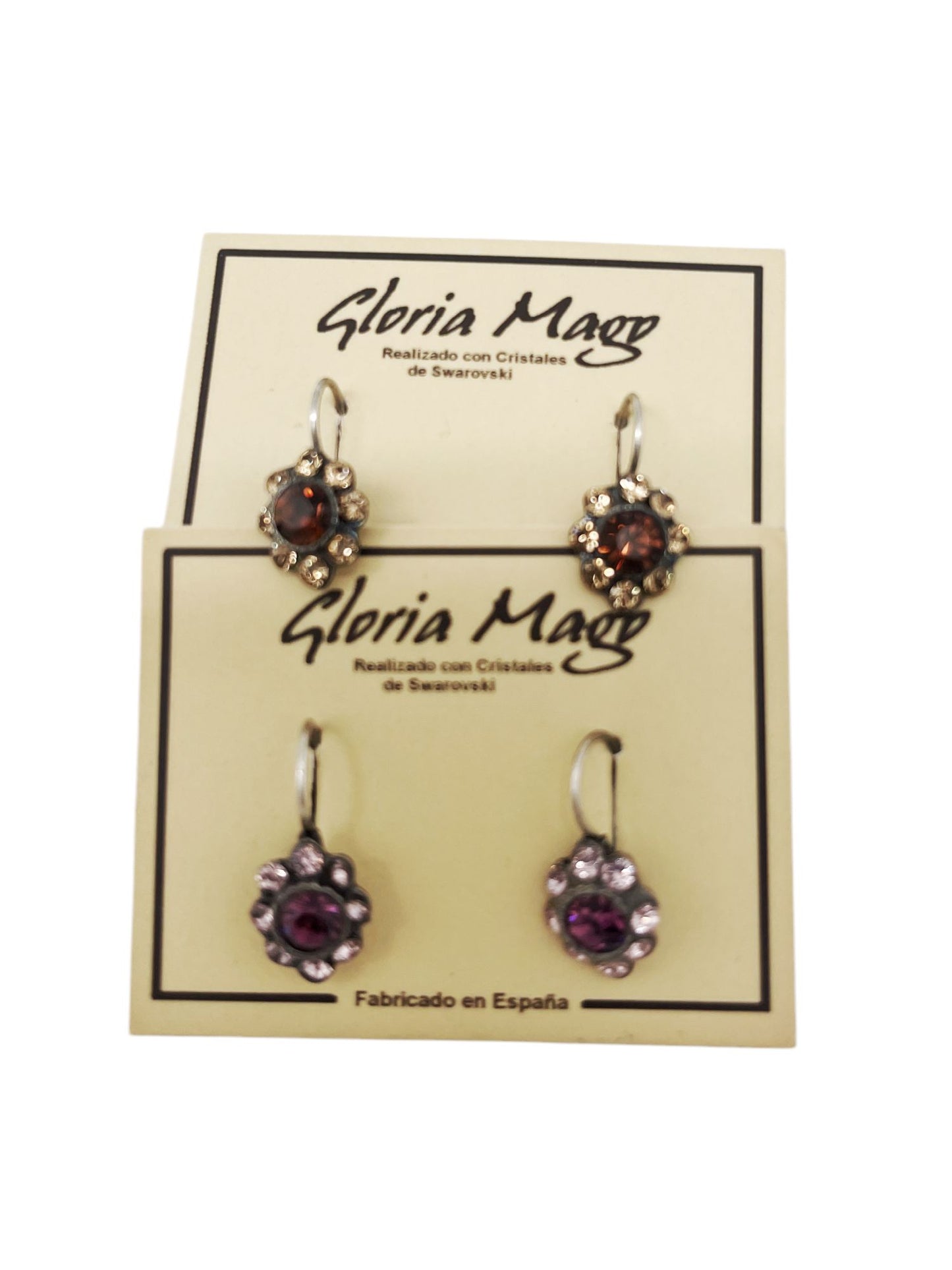 Pack 2 pares dormilonas cristal SW y plata 10µ.