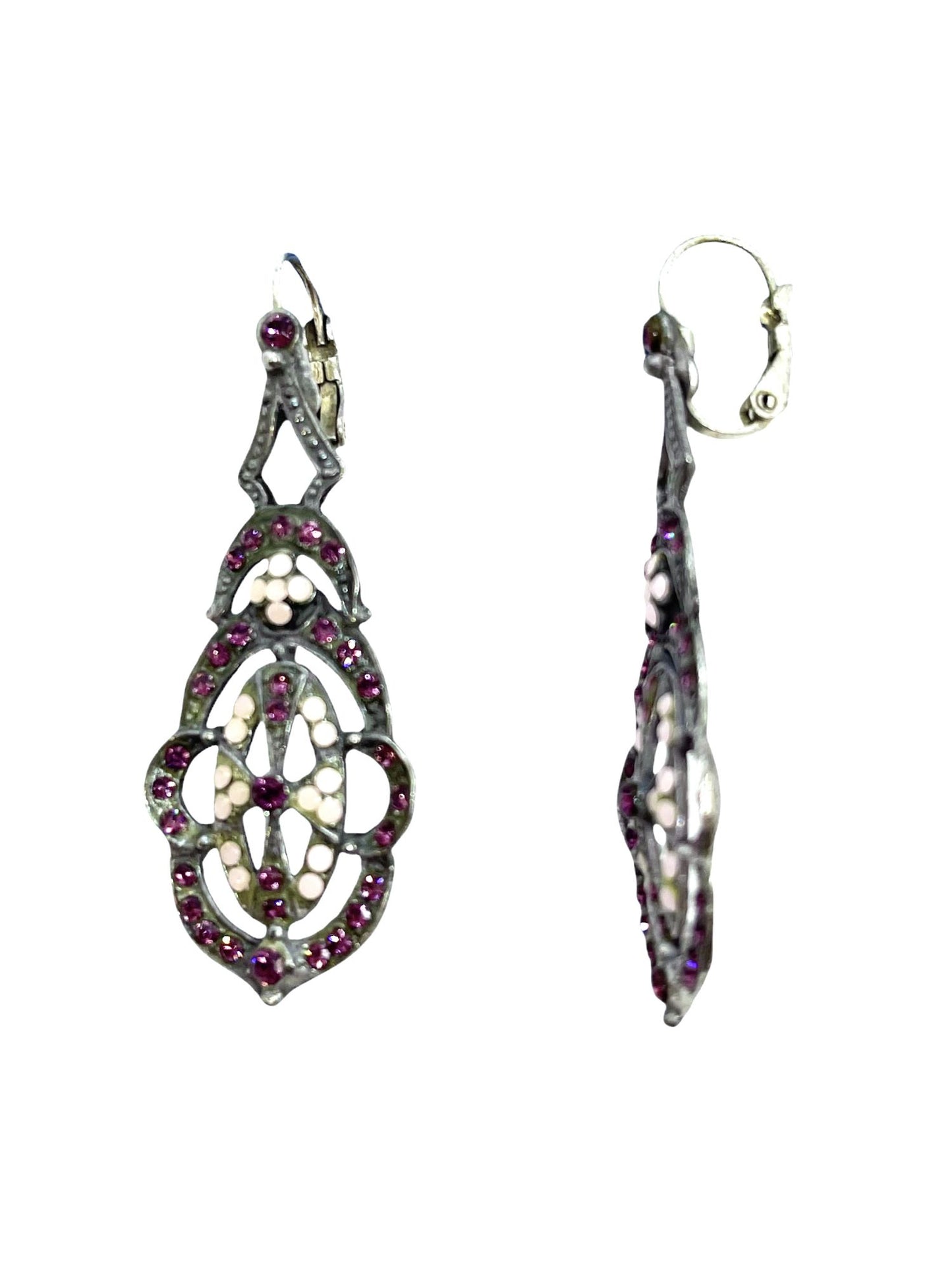 Pendiente cristal Sw plata 925 10µ cuajado mini