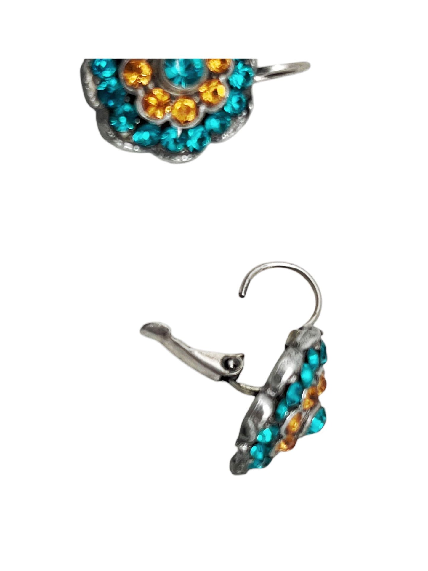 Pendientes Blue Zircon Sw plata 10µ