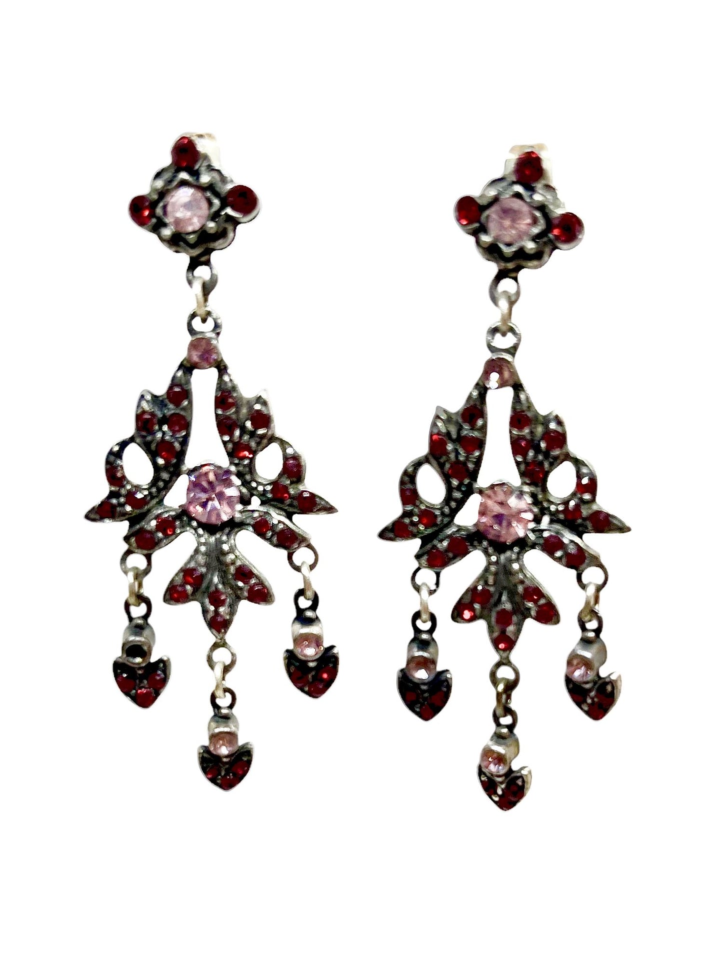 Pendiente largo multicristal Sw y plata 925 10µ T2