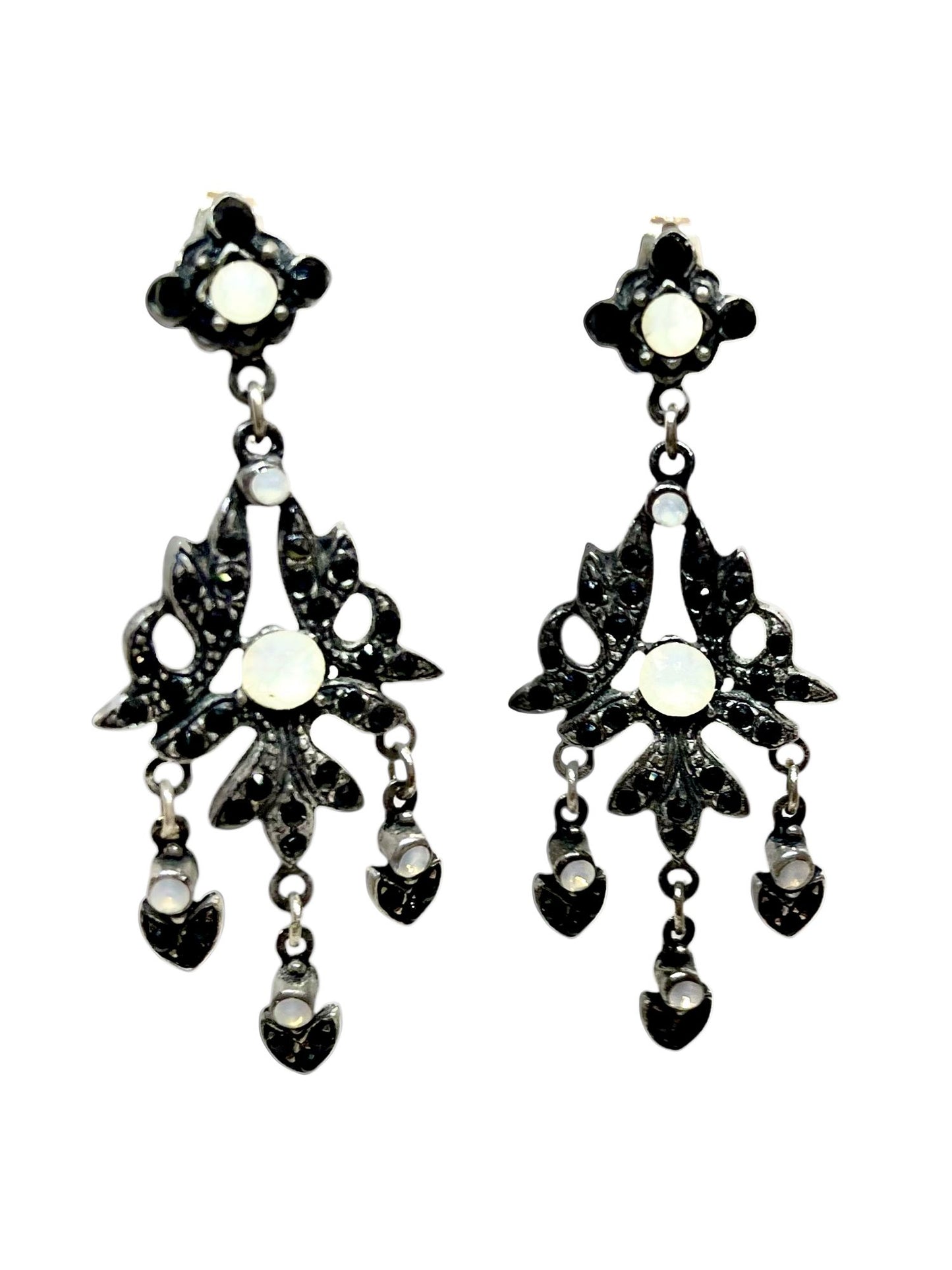 Pendiente largo multicristal Sw y plata 925 10µ T2