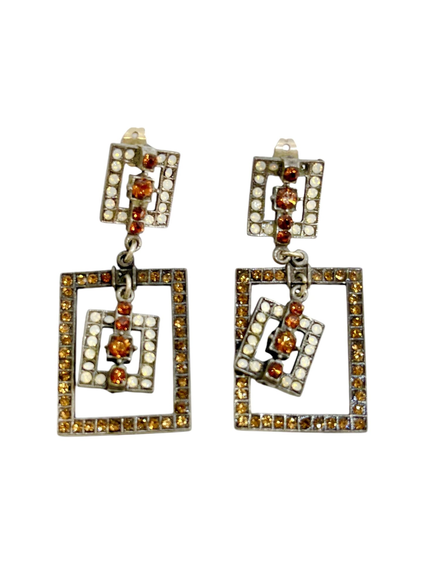 Pendiente largo multicristal Sw y plata 925 10µ T3