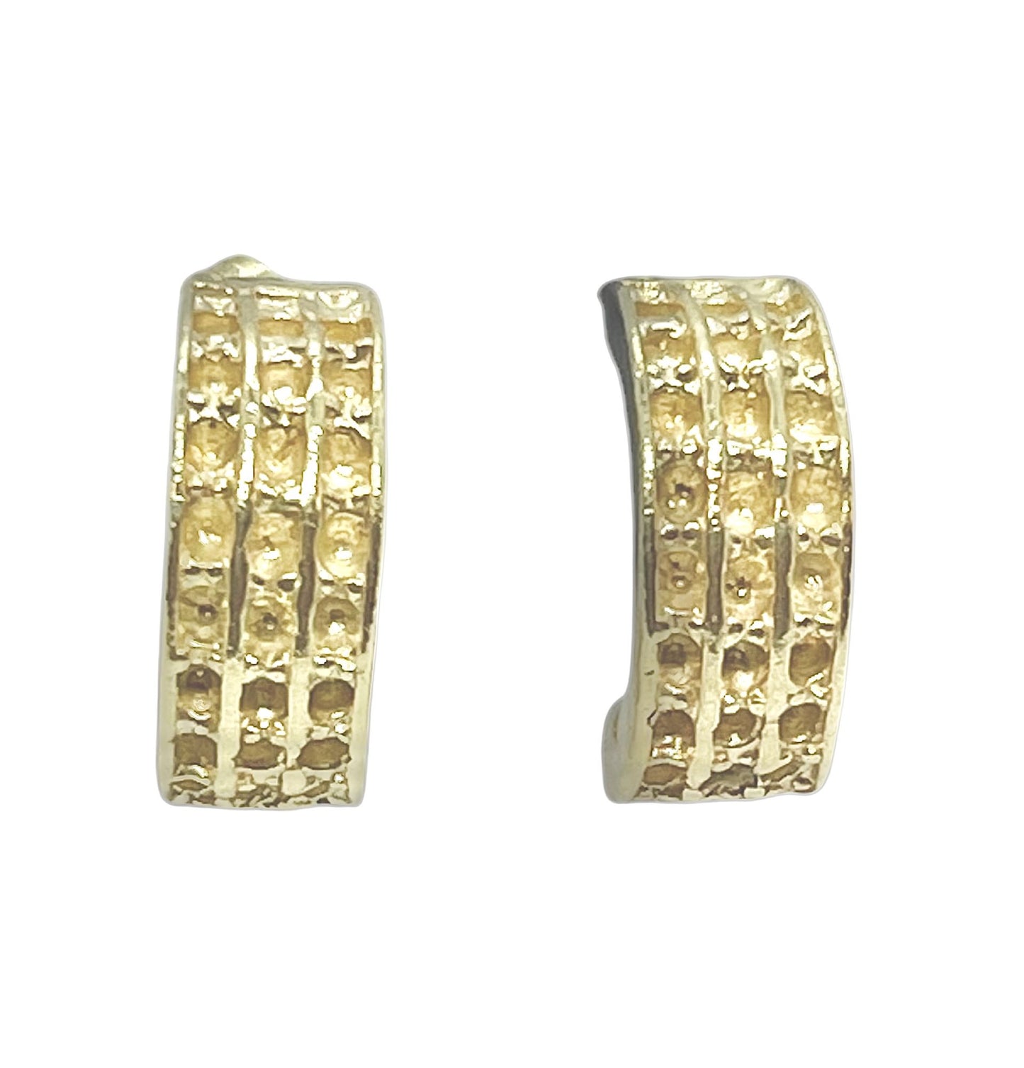 Pendiente Dots medio aro en dorado