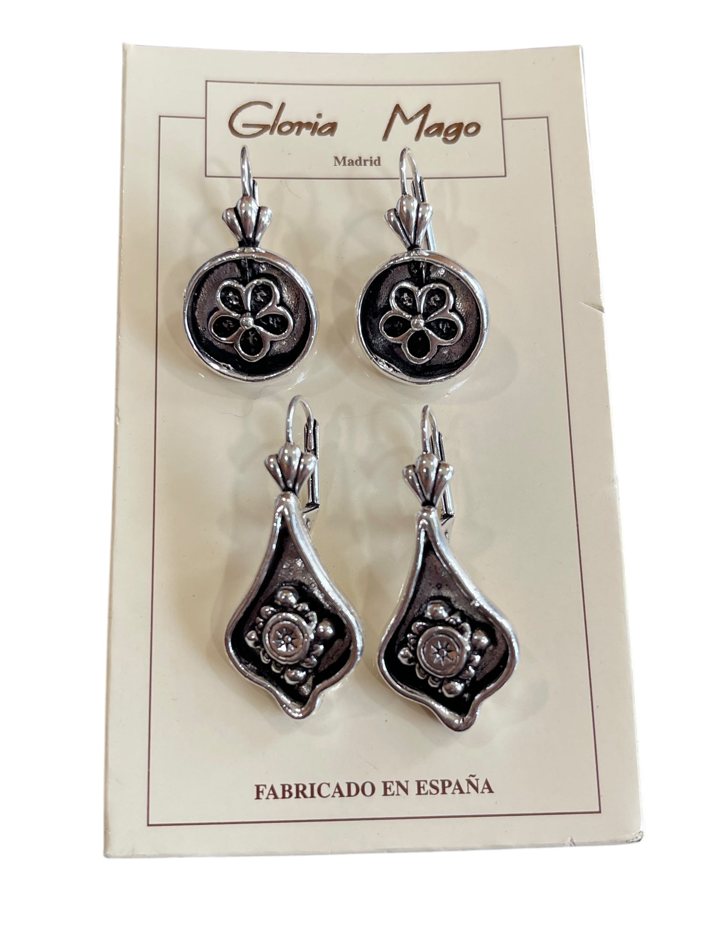 Pack pendientes dormilona en plata 10µ envejecido