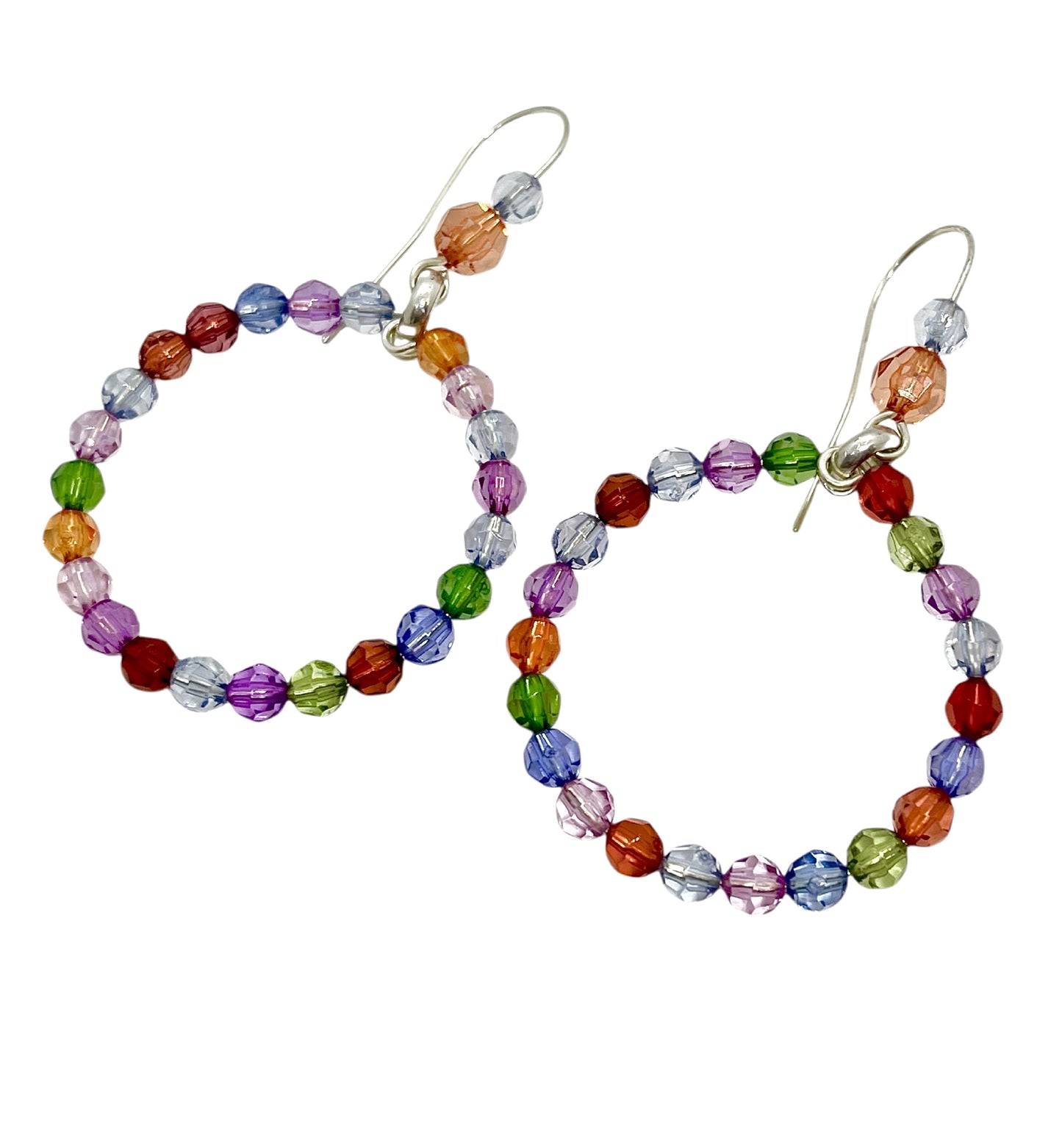 Pendiente aro Luces de Verano en dorado multicolor
