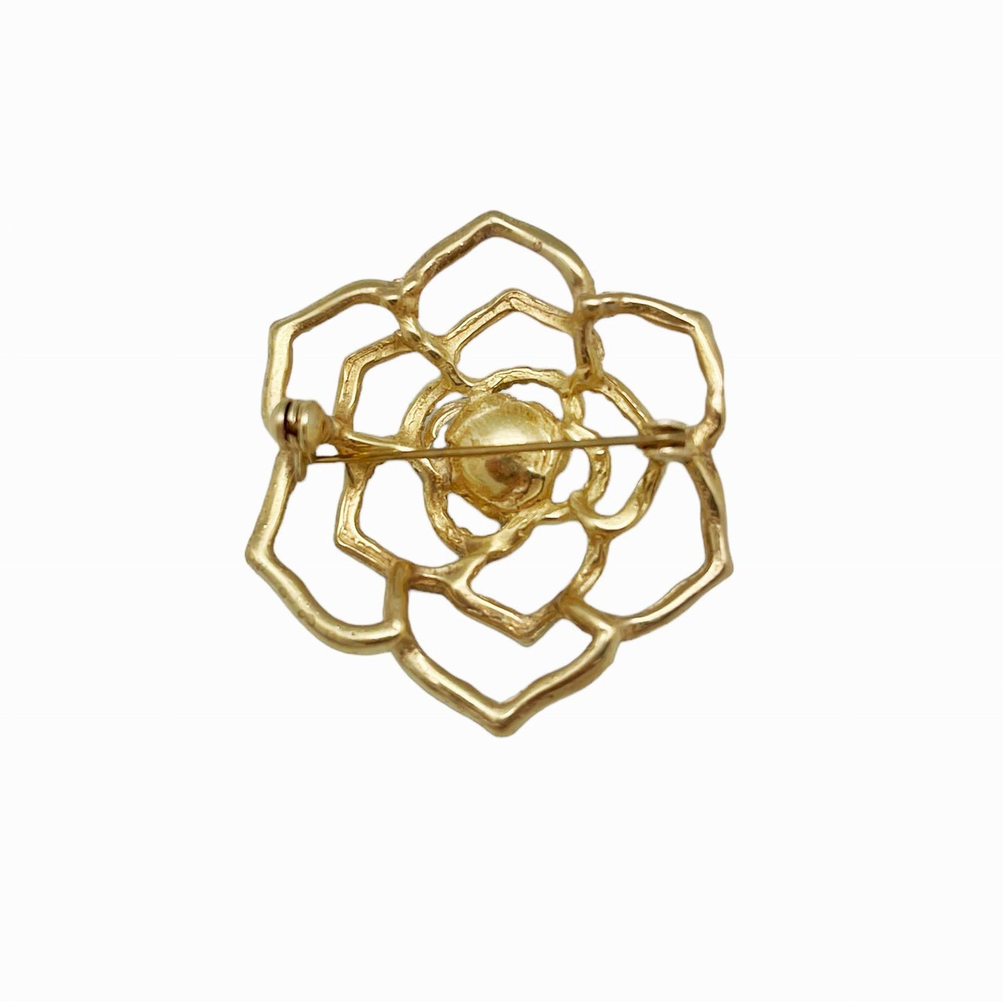 Broche cristal Sw. en color cristal zamak dorado. 4.5cm