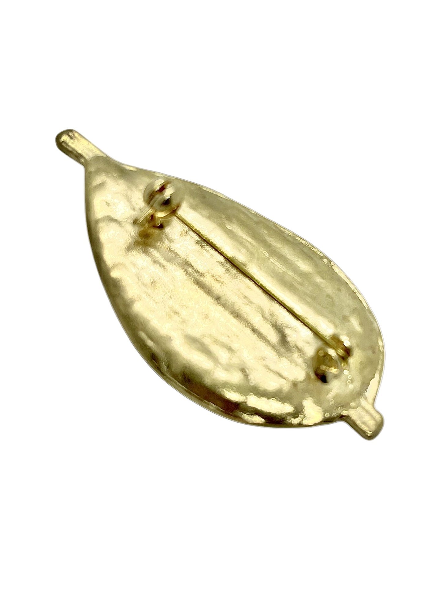 Broche hoja dorado 5.5x3 cm"Hoja perfecta"