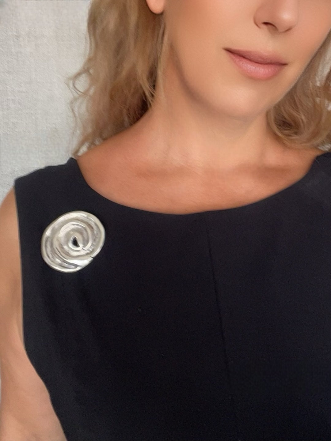 Broche Señales en plata 10µ diseño Gloria Mago envejecido vintage
