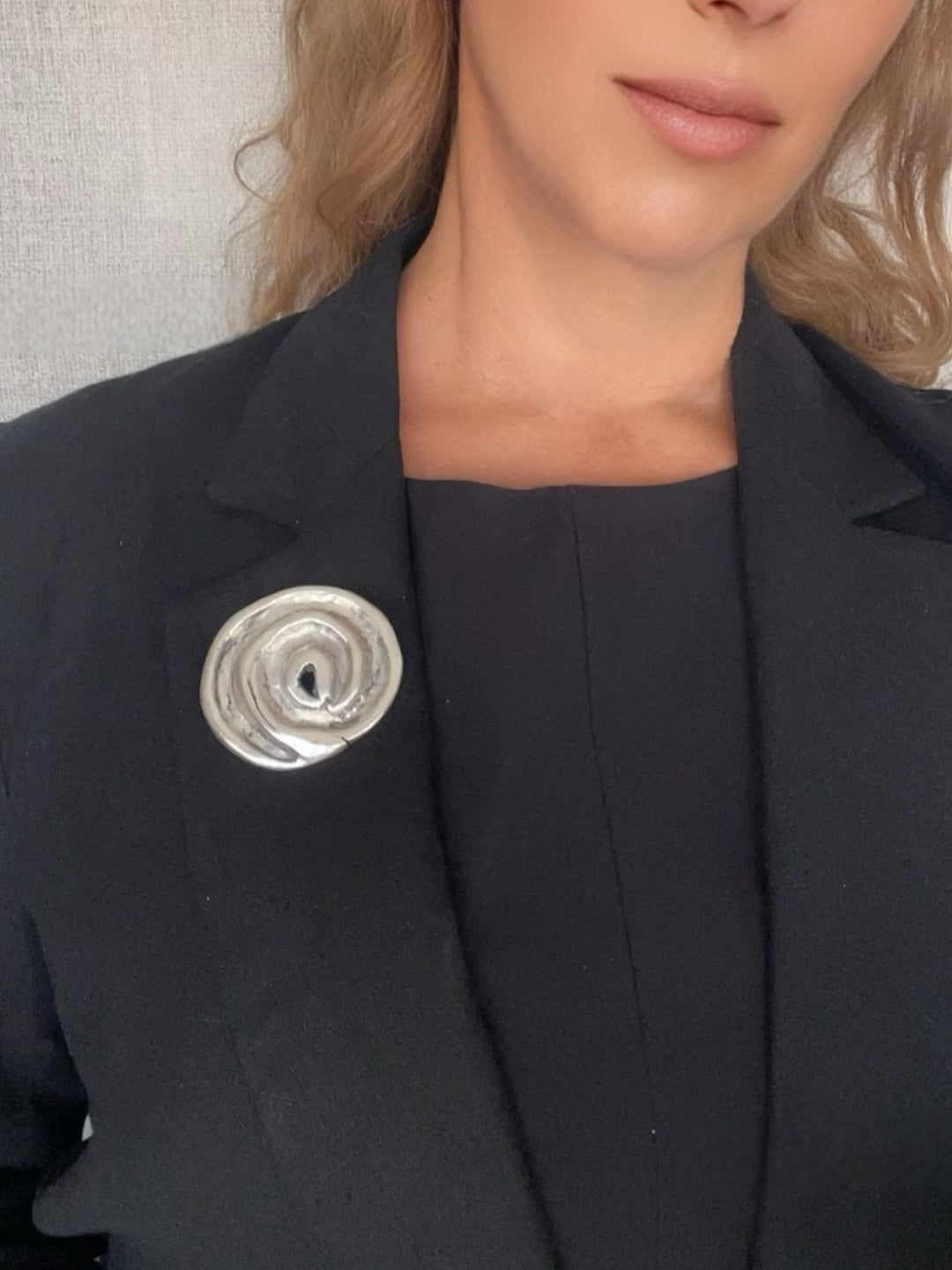 Broche Señales en plata 10µ diseño Gloria Mago envejecido vintage