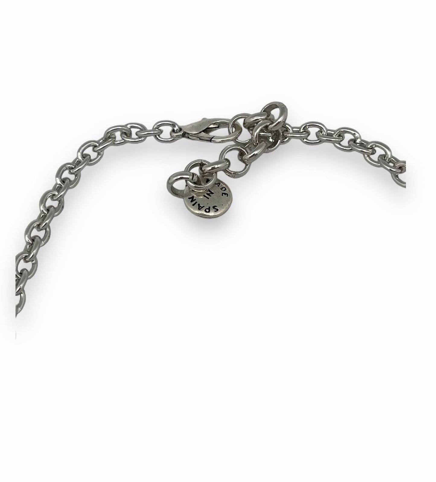 Collar cascada en aros plata chapado