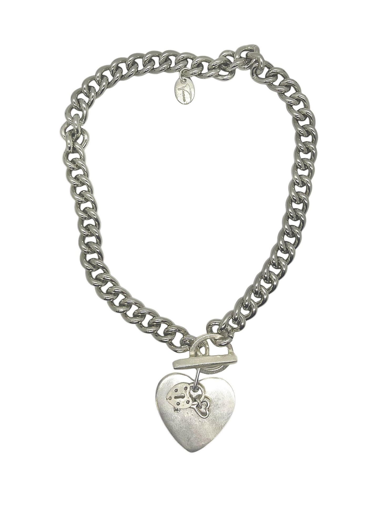 Gargantilla doble perla y cadena con cascada corazón en plata
