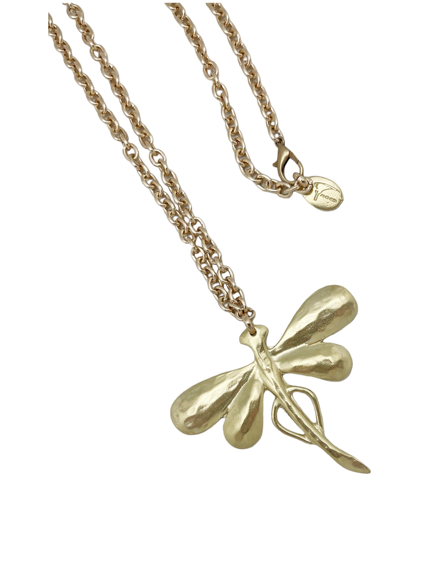 Collar largo Dragonfly en dorado 80cm