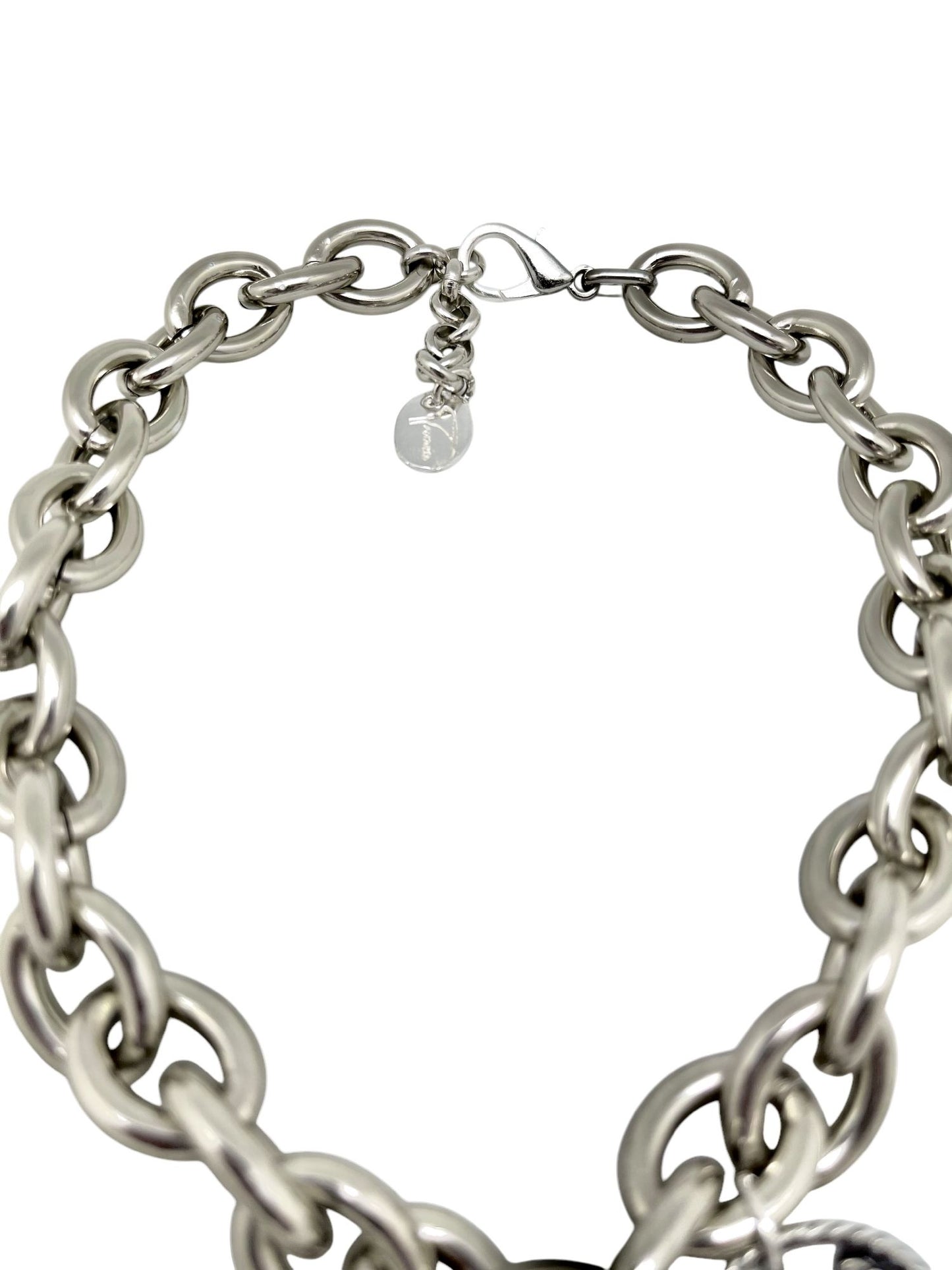 Colar de ouro com moeda dupla irregular