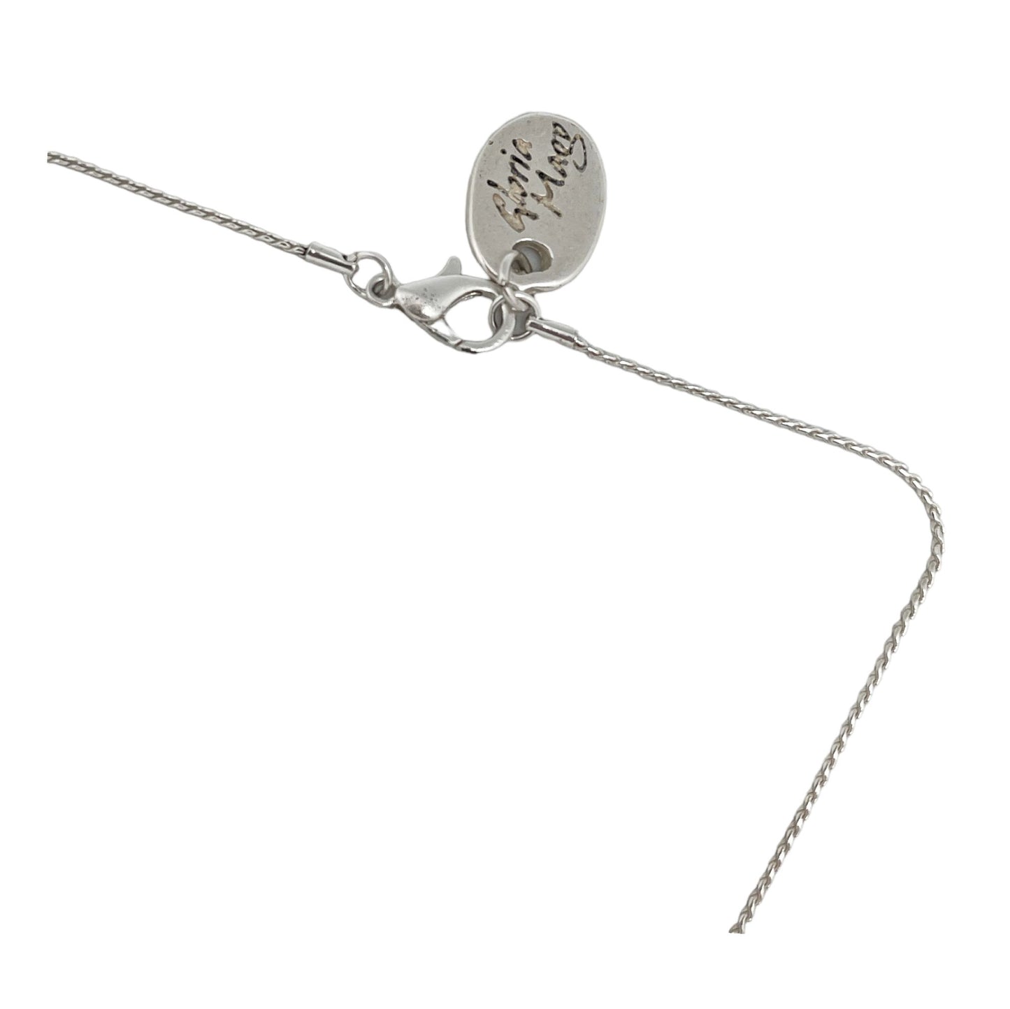 Gargantilla salamadra pequeña en cadena 40cm plata envejecida