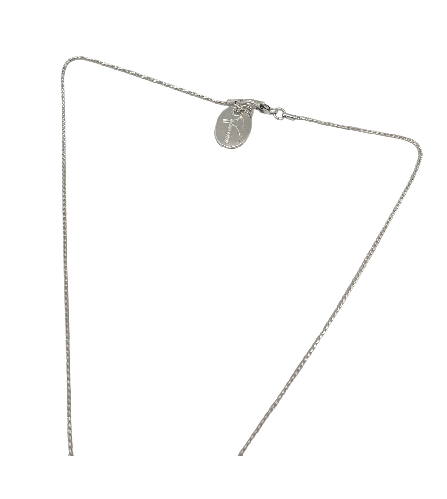 Colar triplo coração com gota banhada a prata de 40 cm