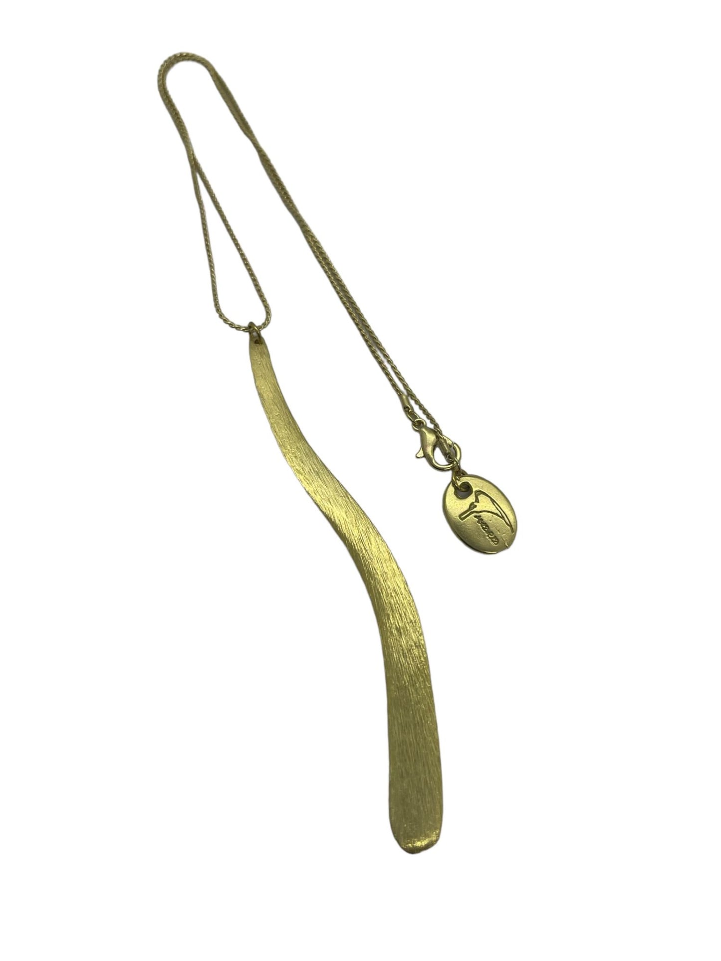 Collar Onda en dorado chapado con cadena 40cm latón