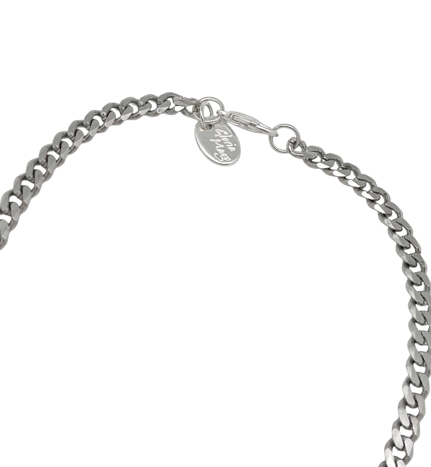 Collar cadena calavera en plata