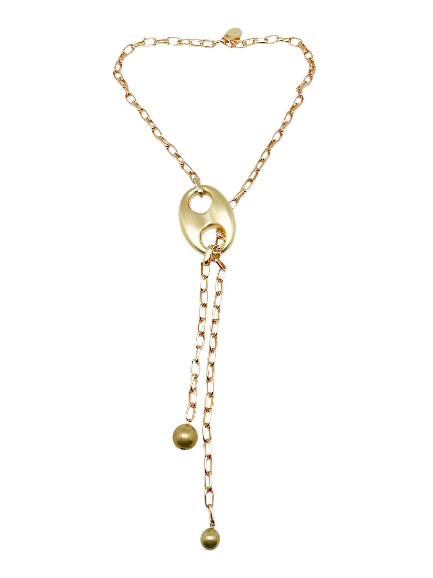 Collar Calabrote Corbatero dorado largo