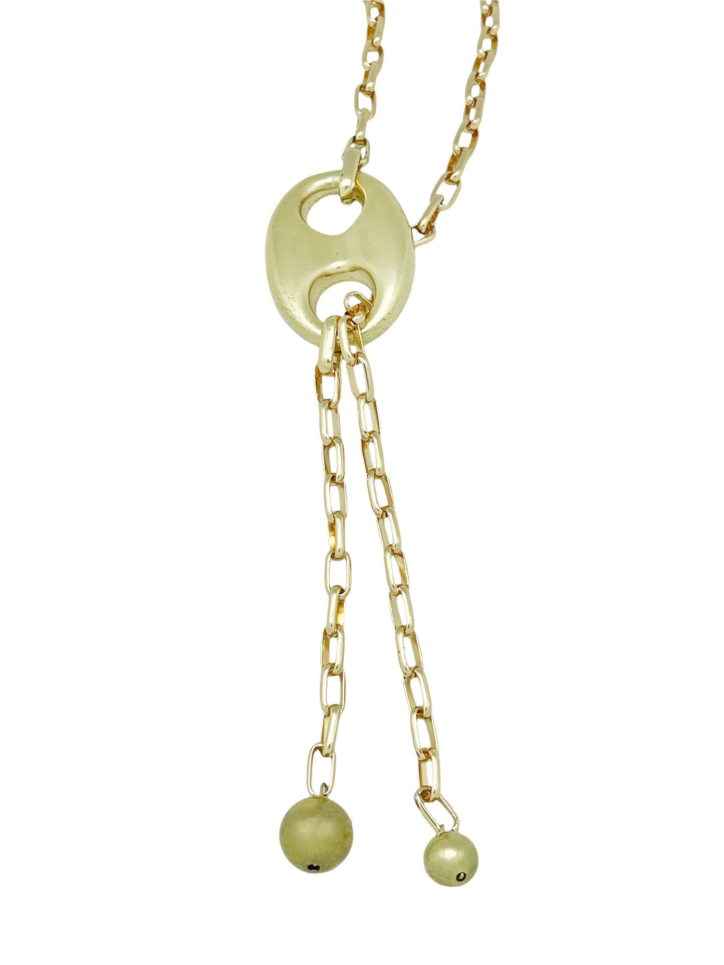 Collar Calabrote Corbatero dorado largo