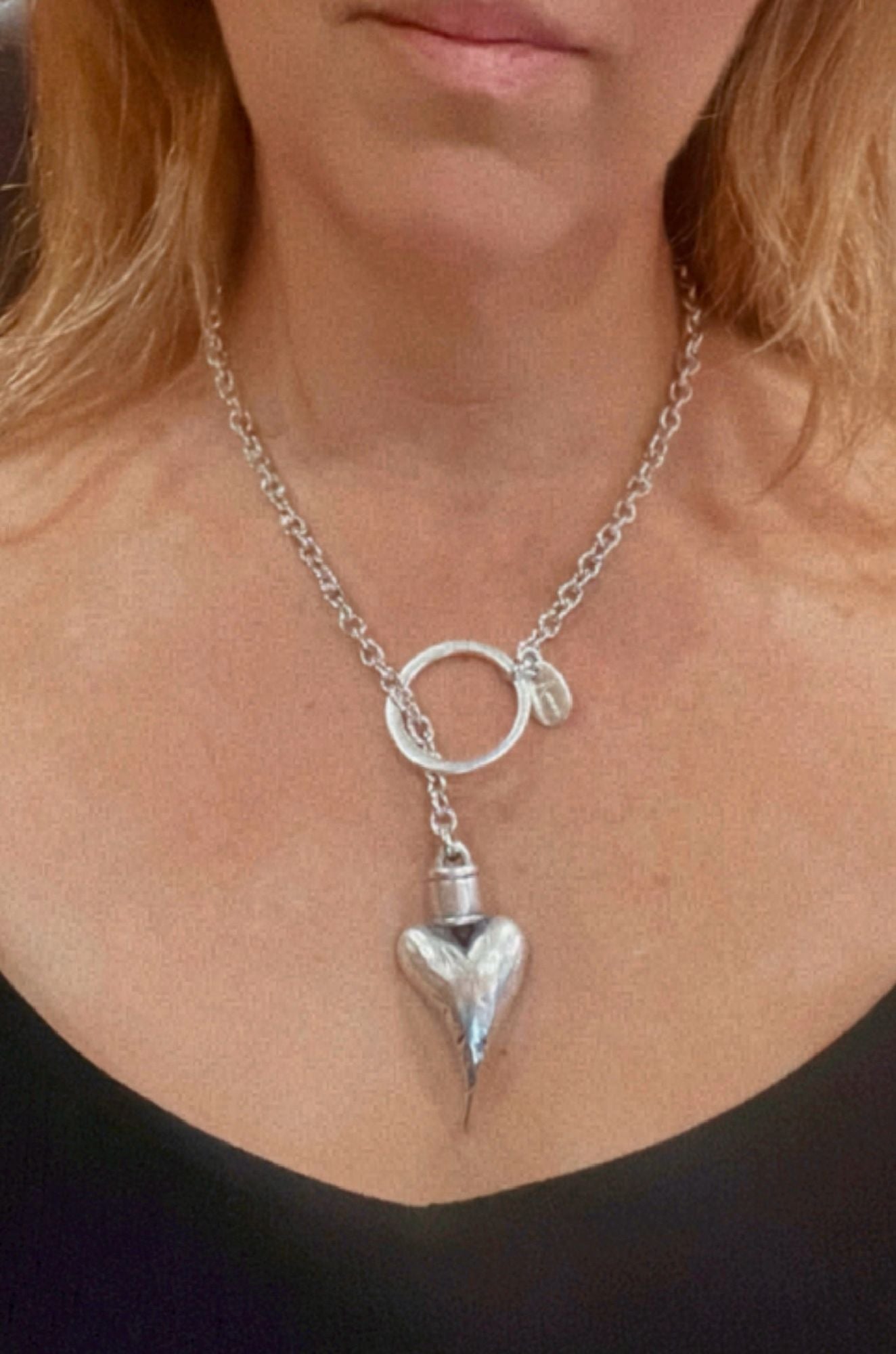 Collar "Me Lanzo" 50cm plata chapado