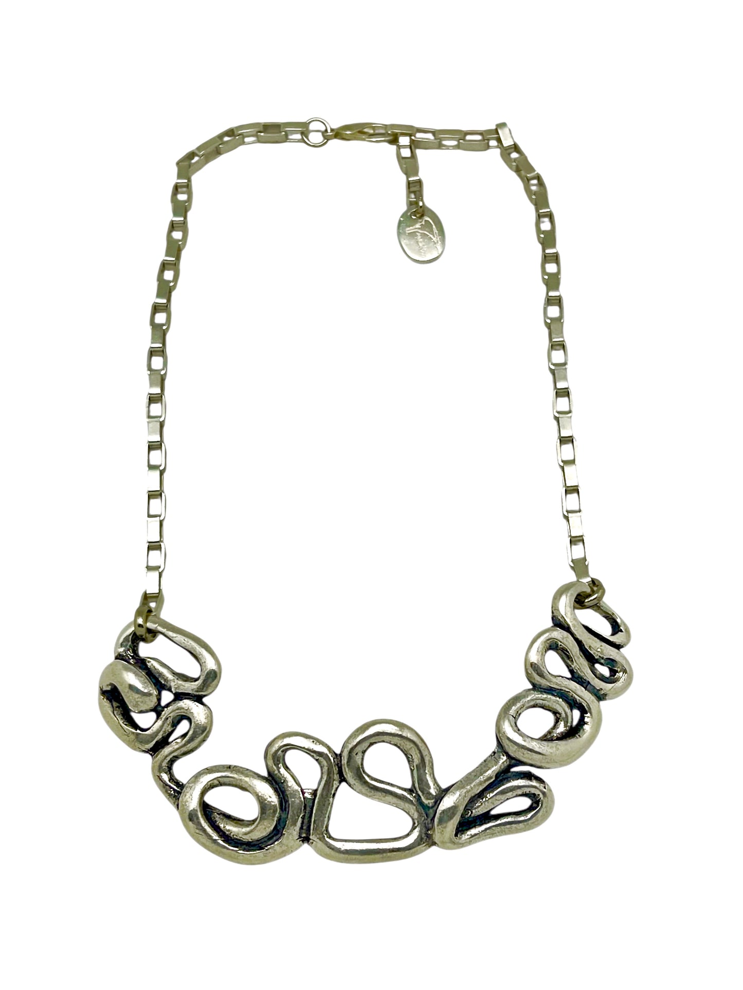 Collar Enredo en dorado con cadena chapada