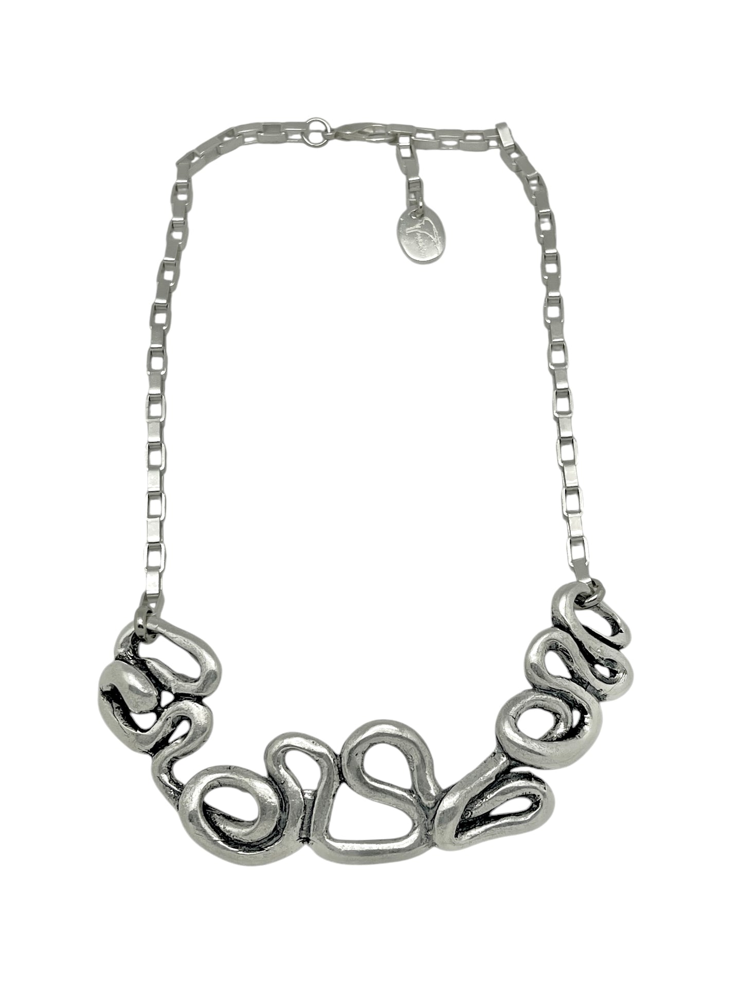 Collar Enredo en plata 10µ con cadena chapada