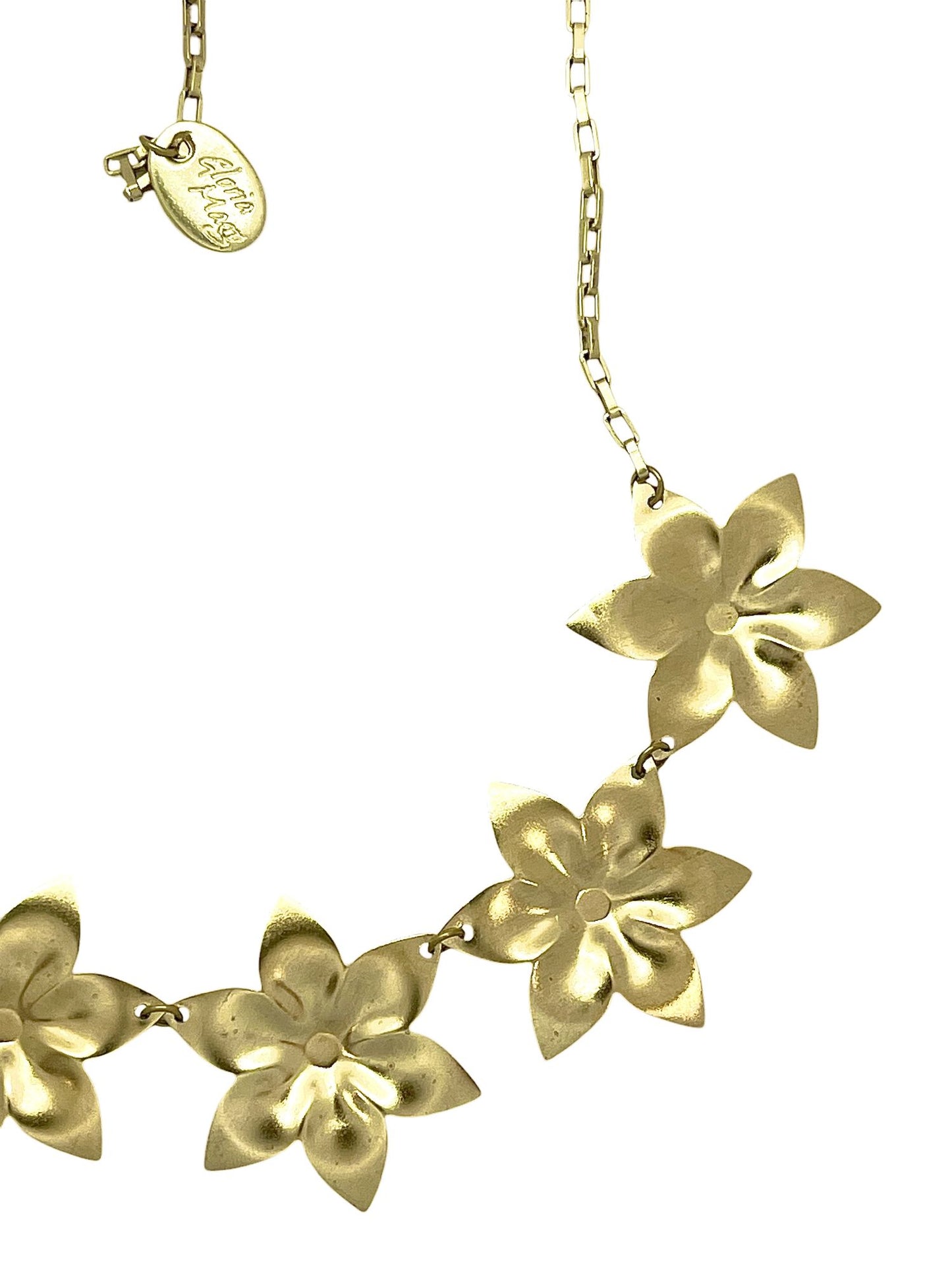 Gargantilla FiveFlower dorado en latón . Gloria Mago design