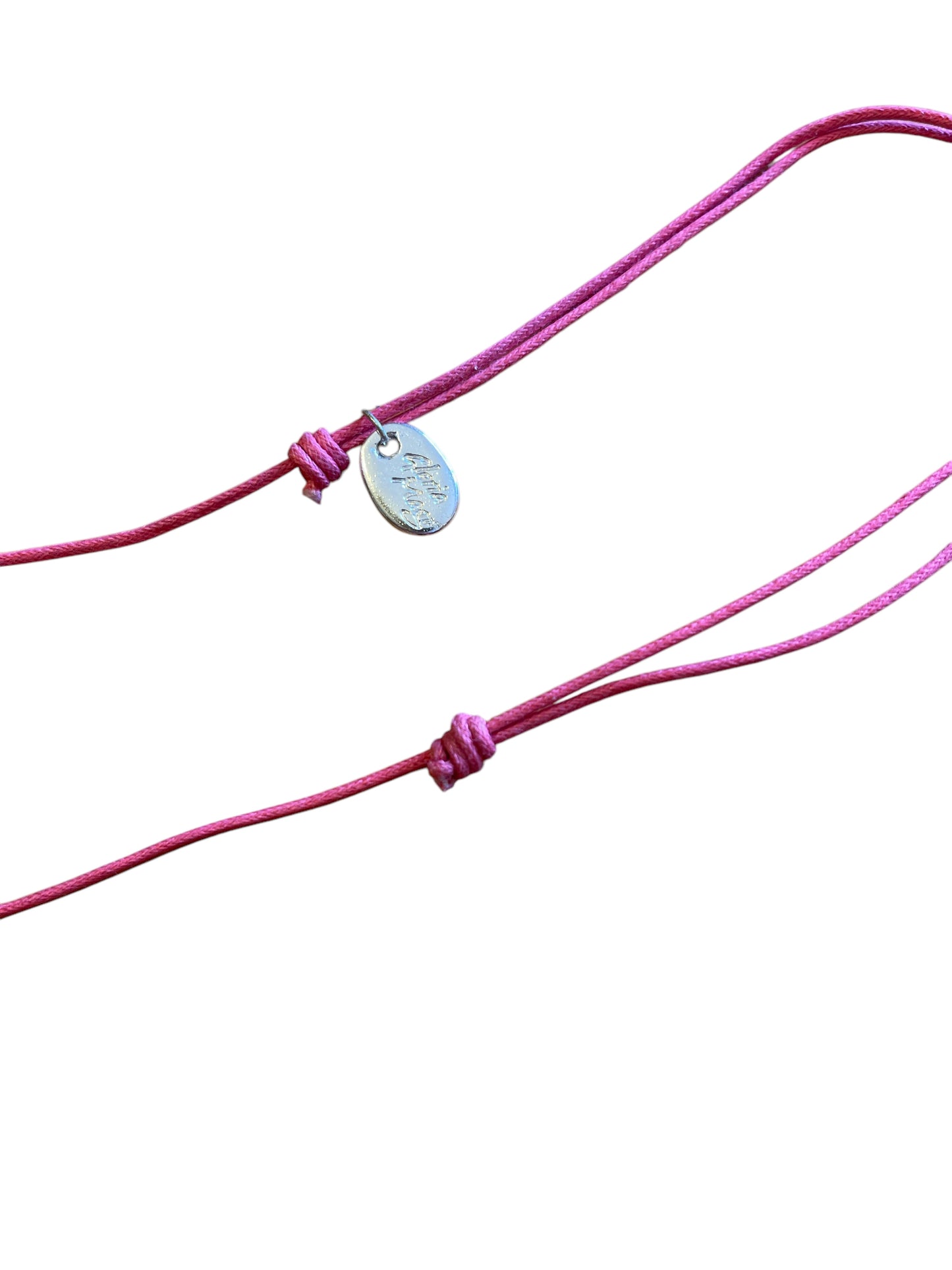 Collar largo margarita color con cristal de Sw Rosa