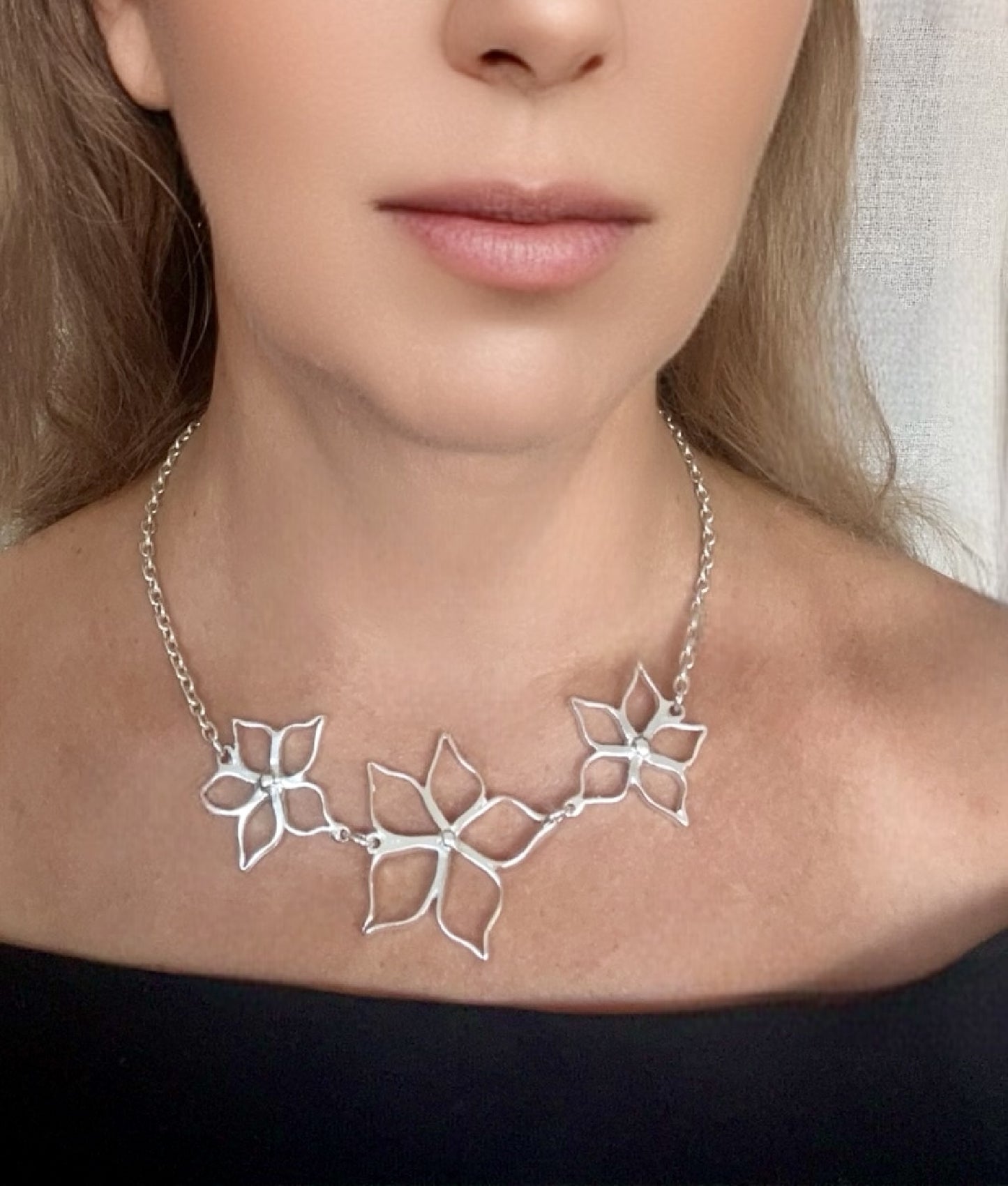 Collar Irregular Blom en plata 10µ 40cm cadena.