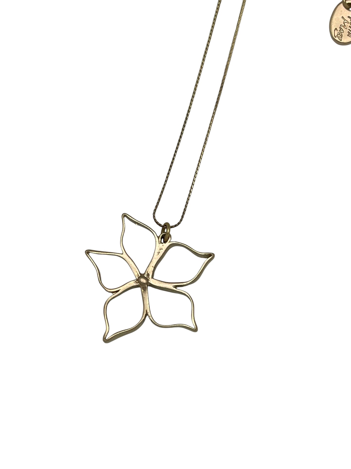 Collar largo latón 80cm Irregular Blom dorado chapado