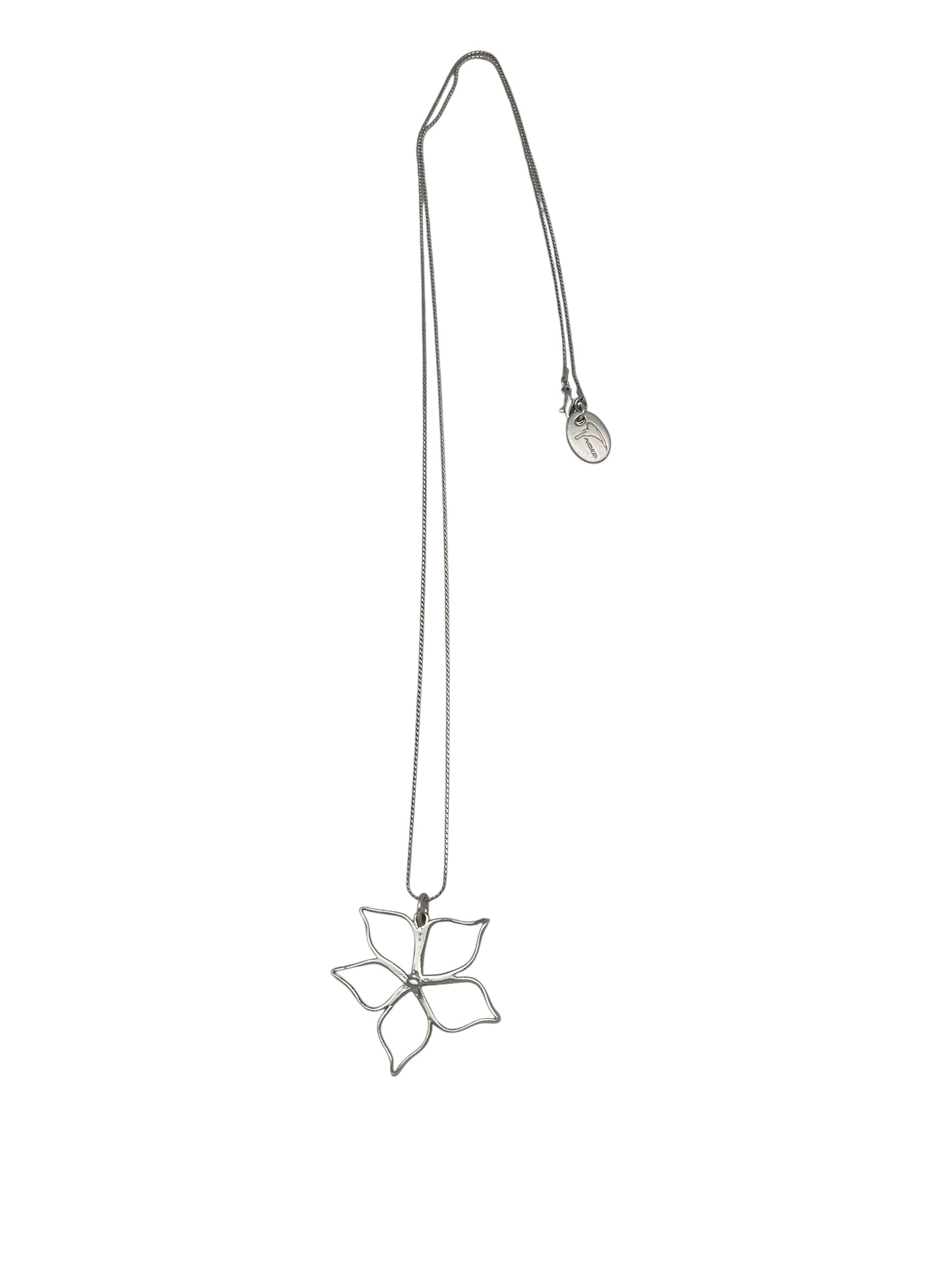 Collar largo latón 80cm Irregular Blom plata 10µ