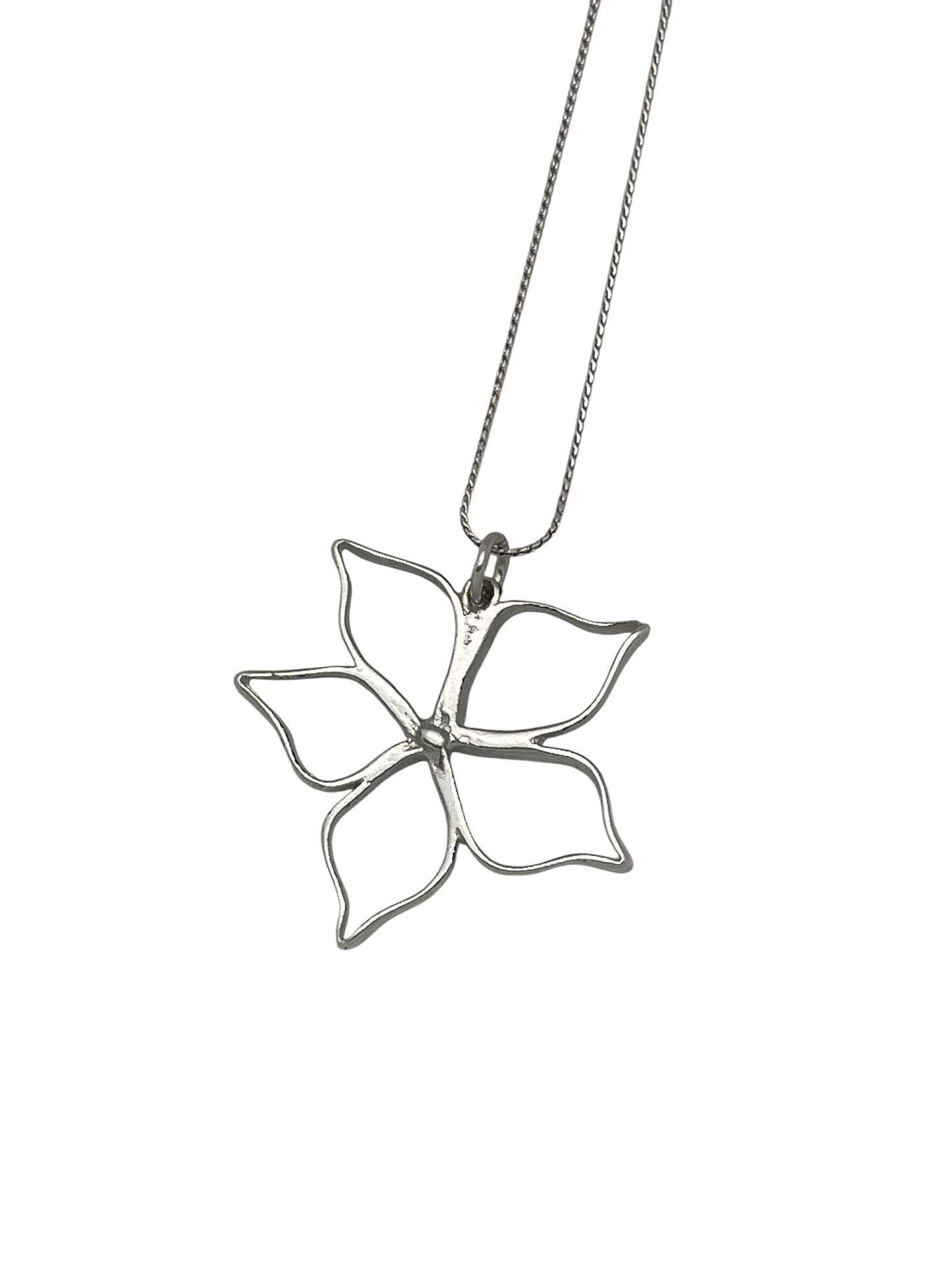 Collar largo latón 80cm Irregular Blom plata 10µ
