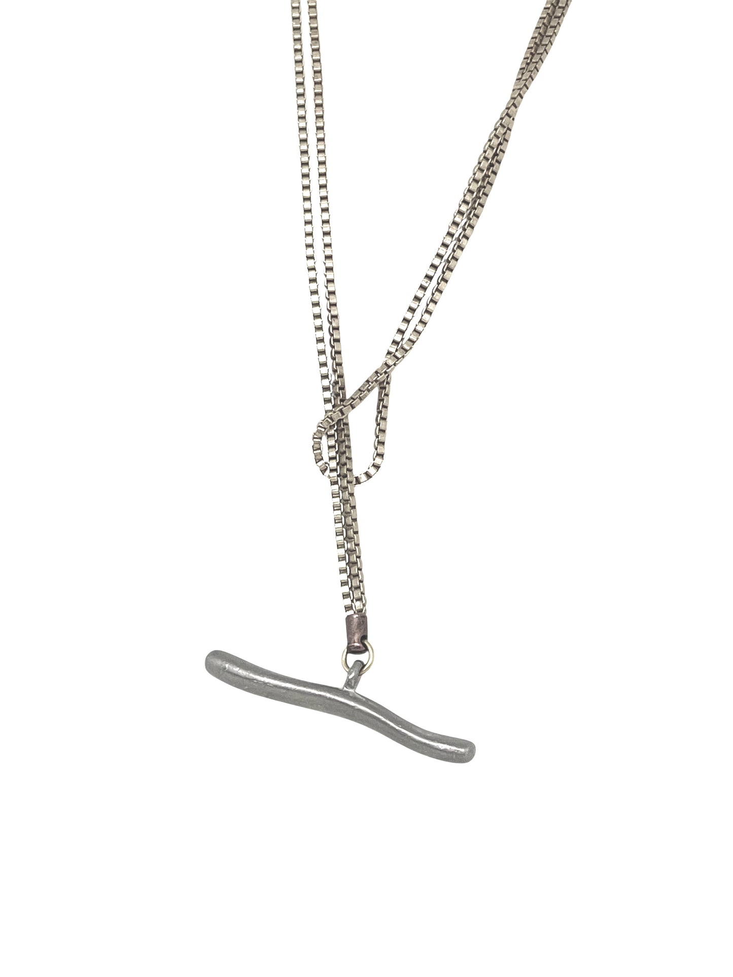 Collar Pendant doble o largo 90 plata 10µ