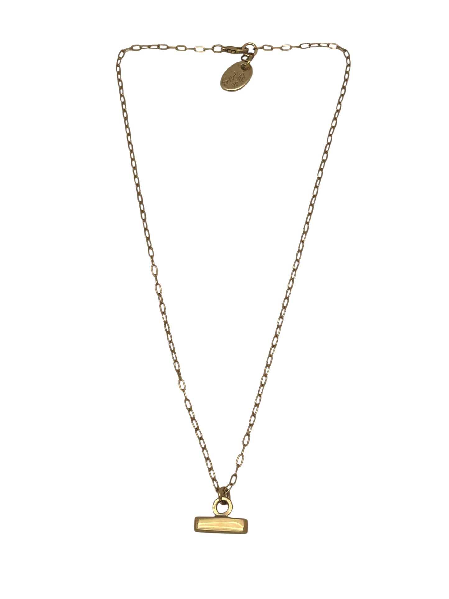 Collar Barra Petit cadena dorado chapado latón