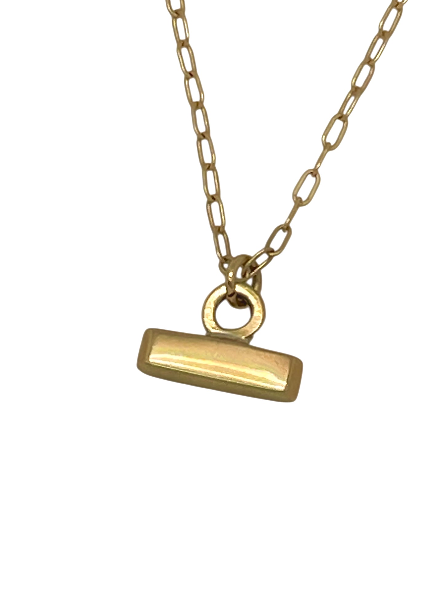 Collar Barra Petit cadena dorado chapado latón